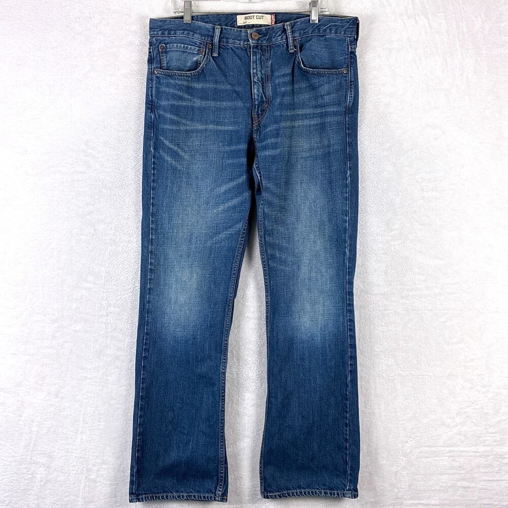 VTG Levis 527 Jeans Mens 36x32 Boot Cut Whiskered Faded Western Hipster Y2K